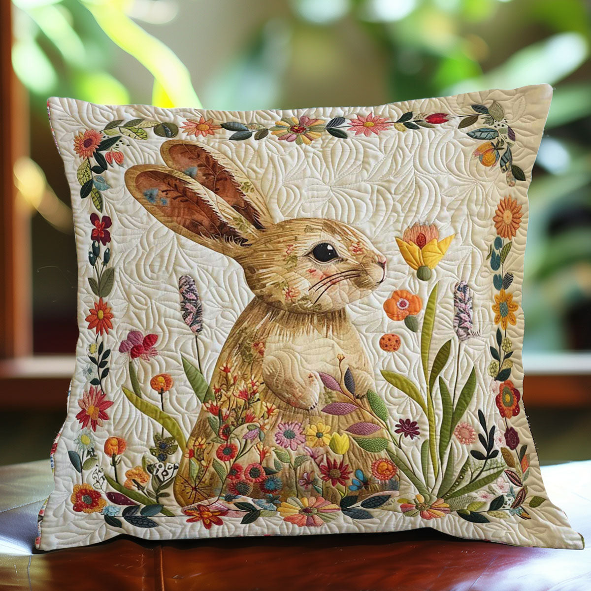 Flower Rabbit WJ3008035CL Quilt Pillow Case