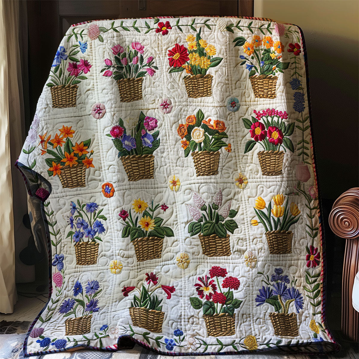 Flowers WJ1106009CL Quilt