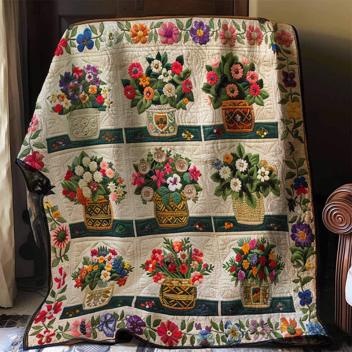 Flowers WJ1206006CL Quilt