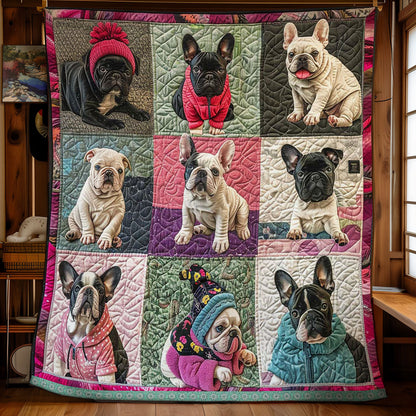 French Bulldogs Joy WN1209034CL Quilt