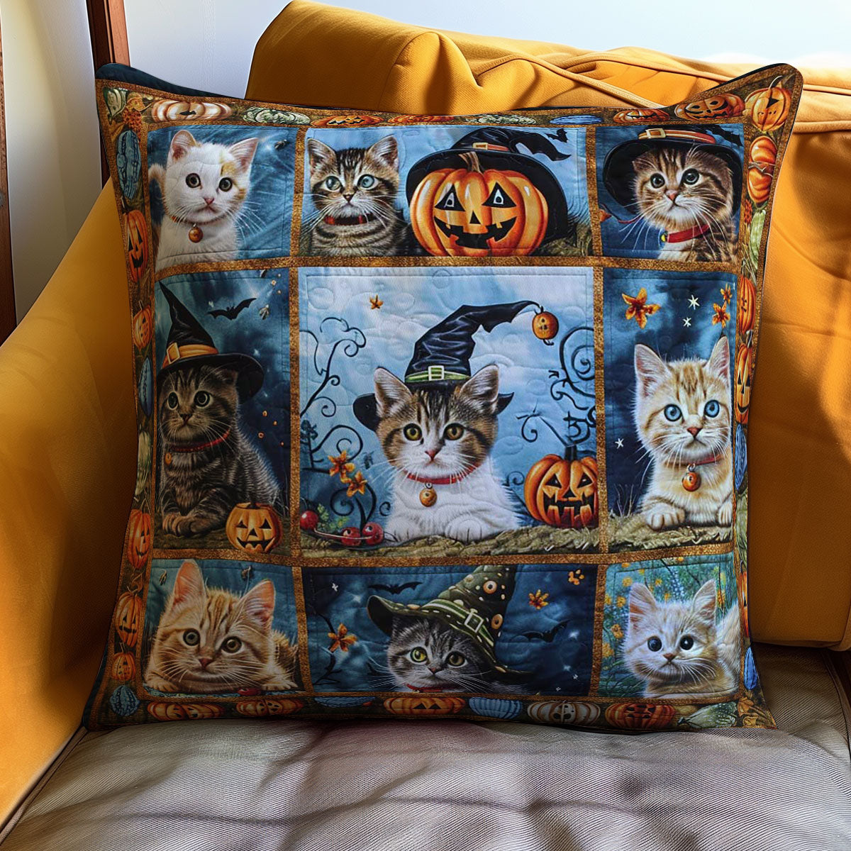 Halloween Cat WJ2708042CL Quilt Pillow Case