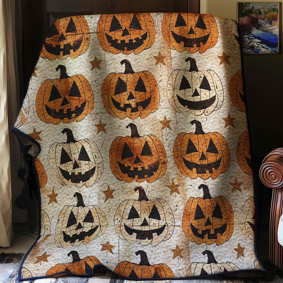 Halloween Pumpkin WJ2307023CL Quilt