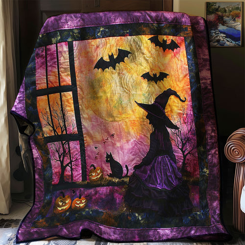 Halloween Witch And Cat WJ0507010CL Quilt