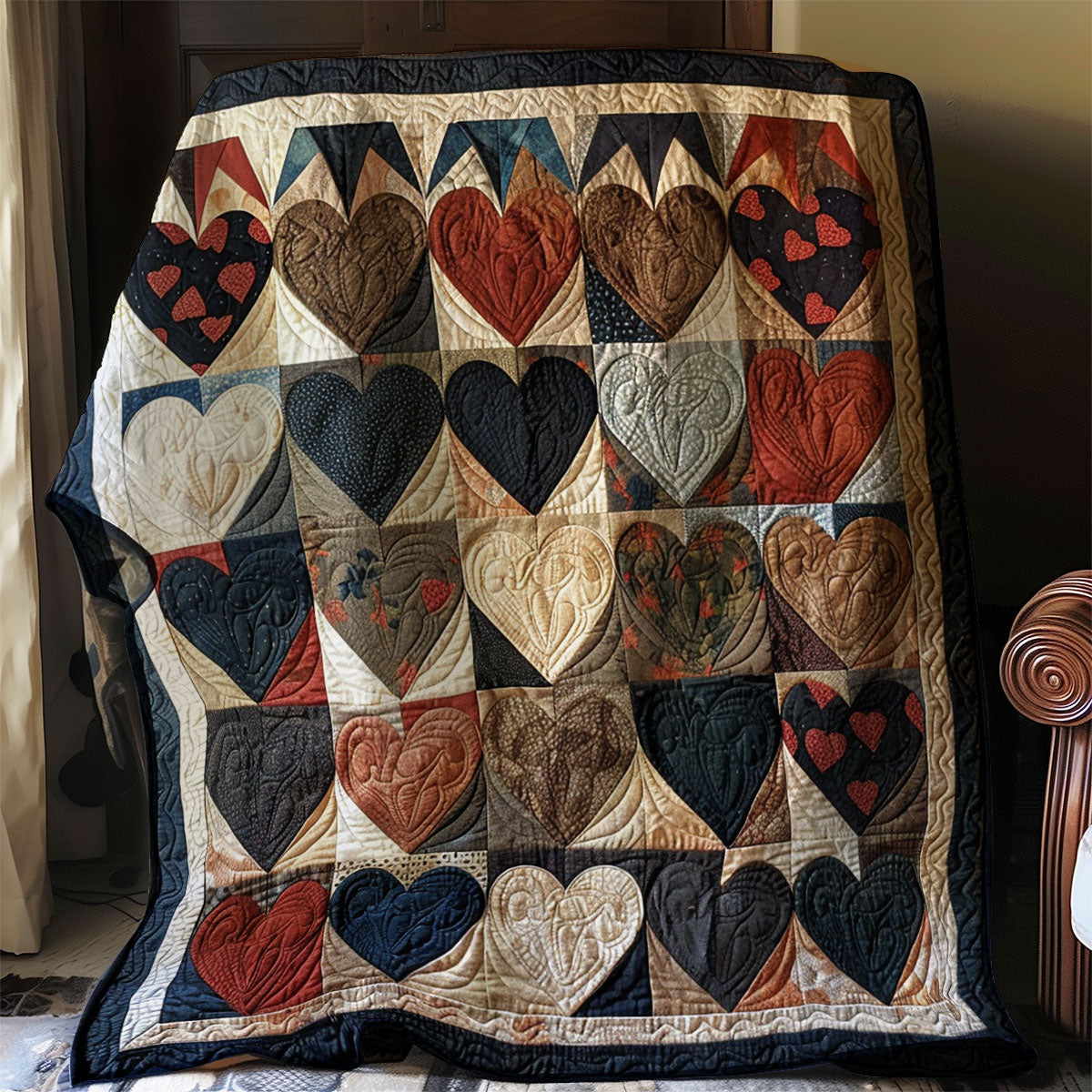 Hearts WJ1206007CL Quilt