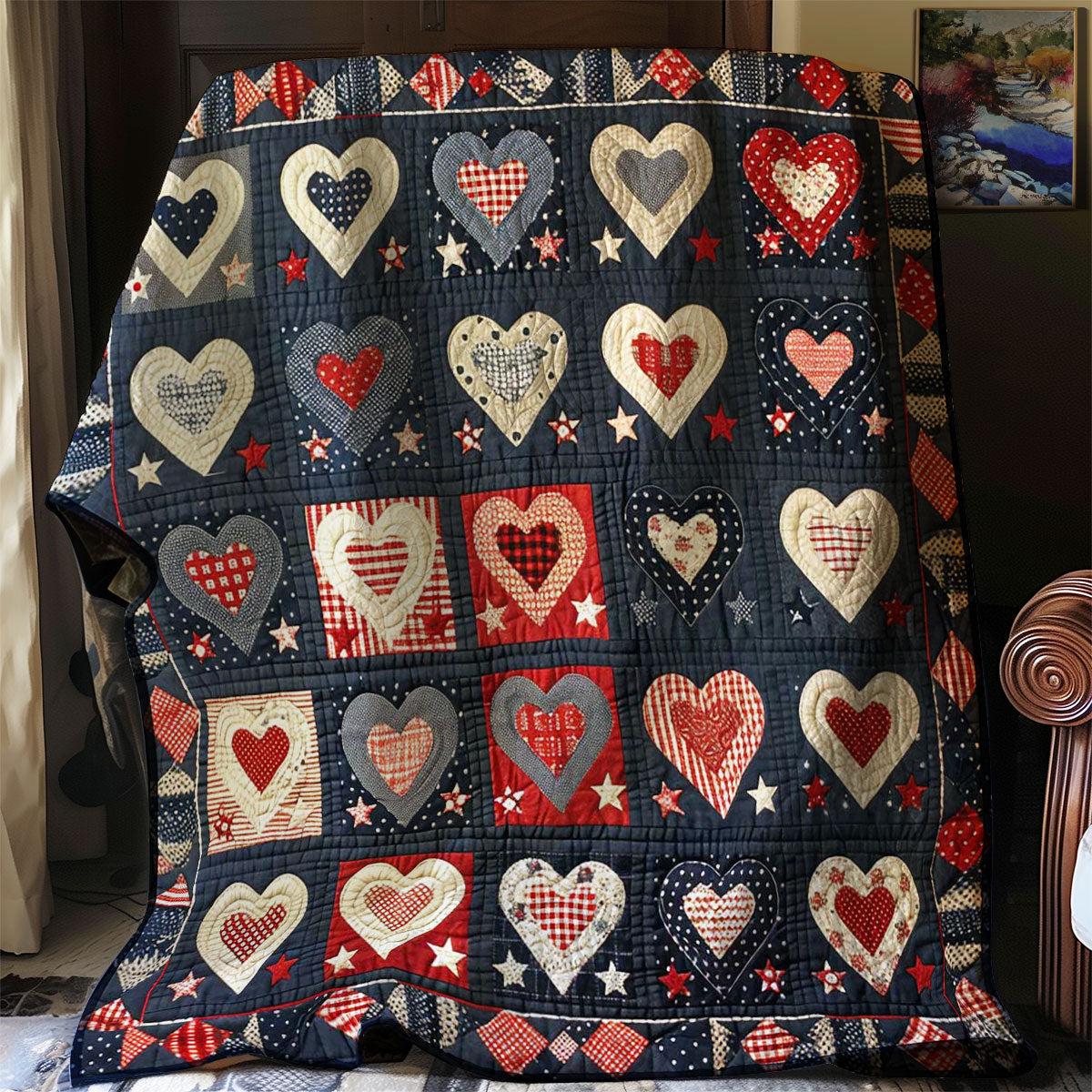 Hearts WJ1207009CL Quilt