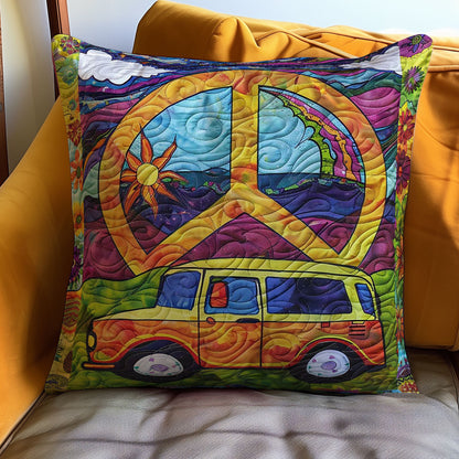 Hippie Hippy Car WJ0308046CL Quilt Pillow Case