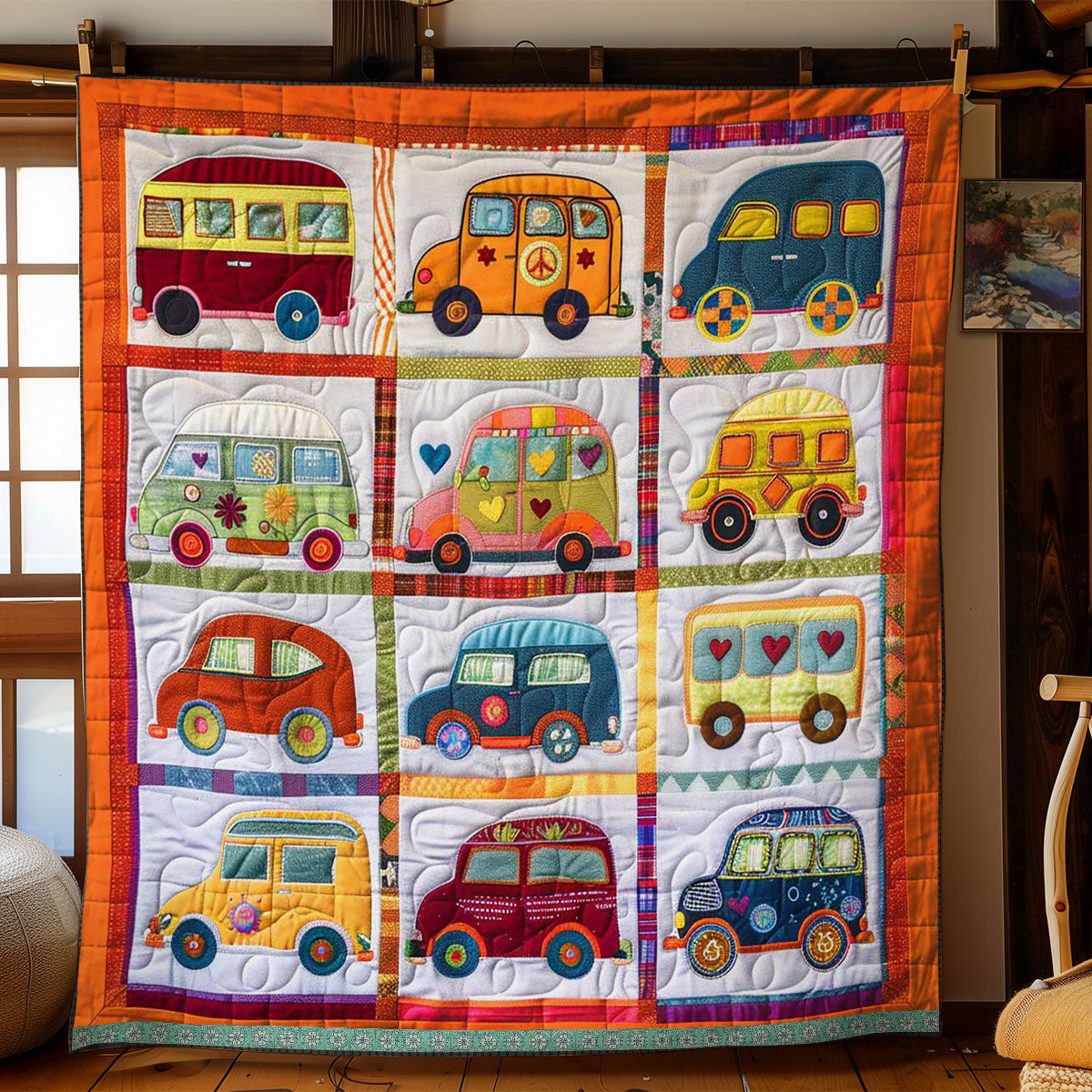 Hippie Van WJ1709012CL Quilt