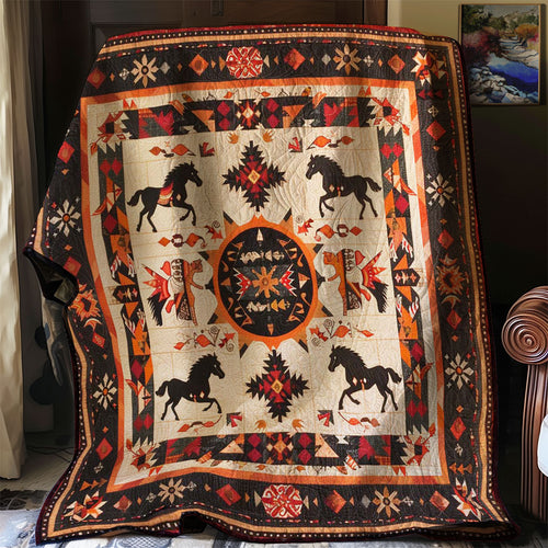 Horse Native American WJ1207011CL Quilt