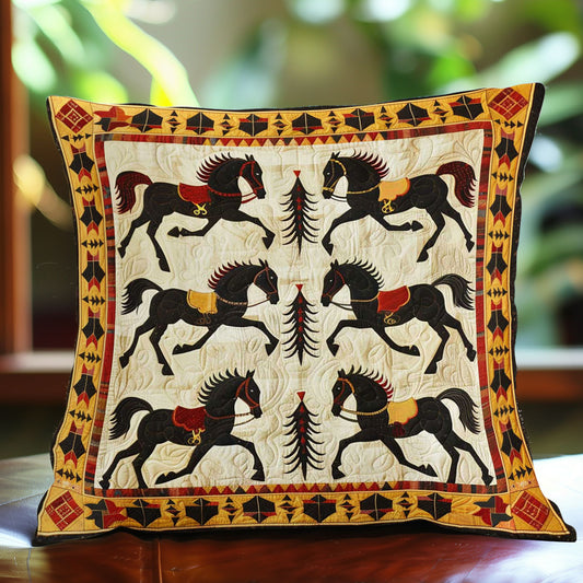 Horse Native American WJ1709041CL Quilt Pillow Case