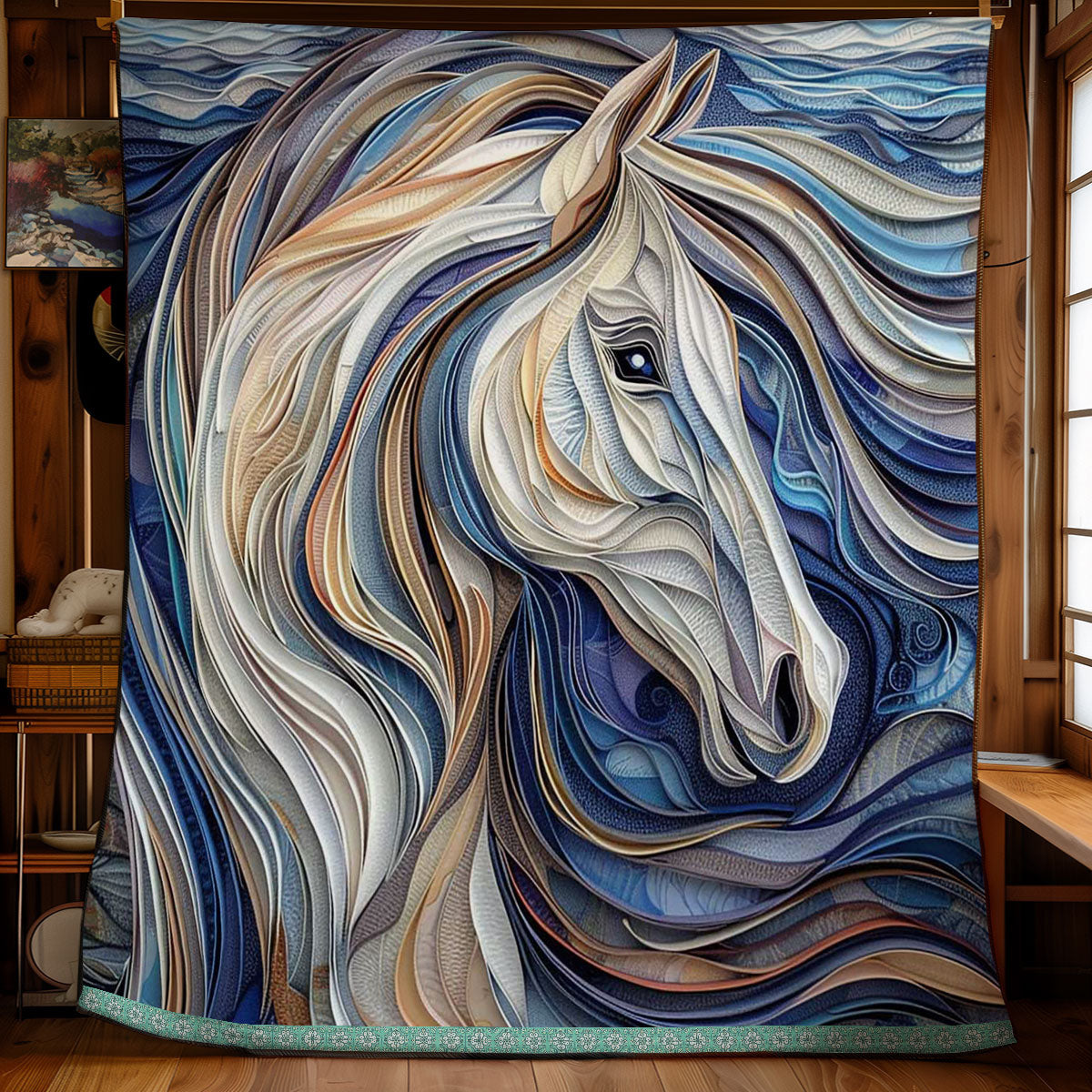 Horse Waves WN1209047CL Quilt