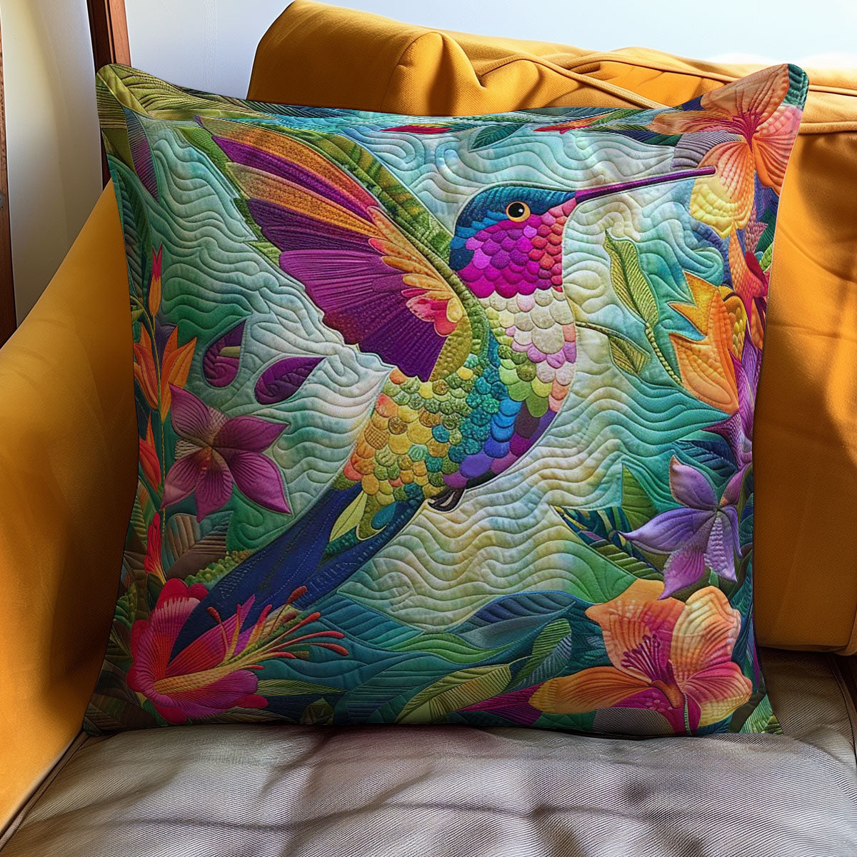 Hummingbird WJ2308034CL Quilt Pillow Case