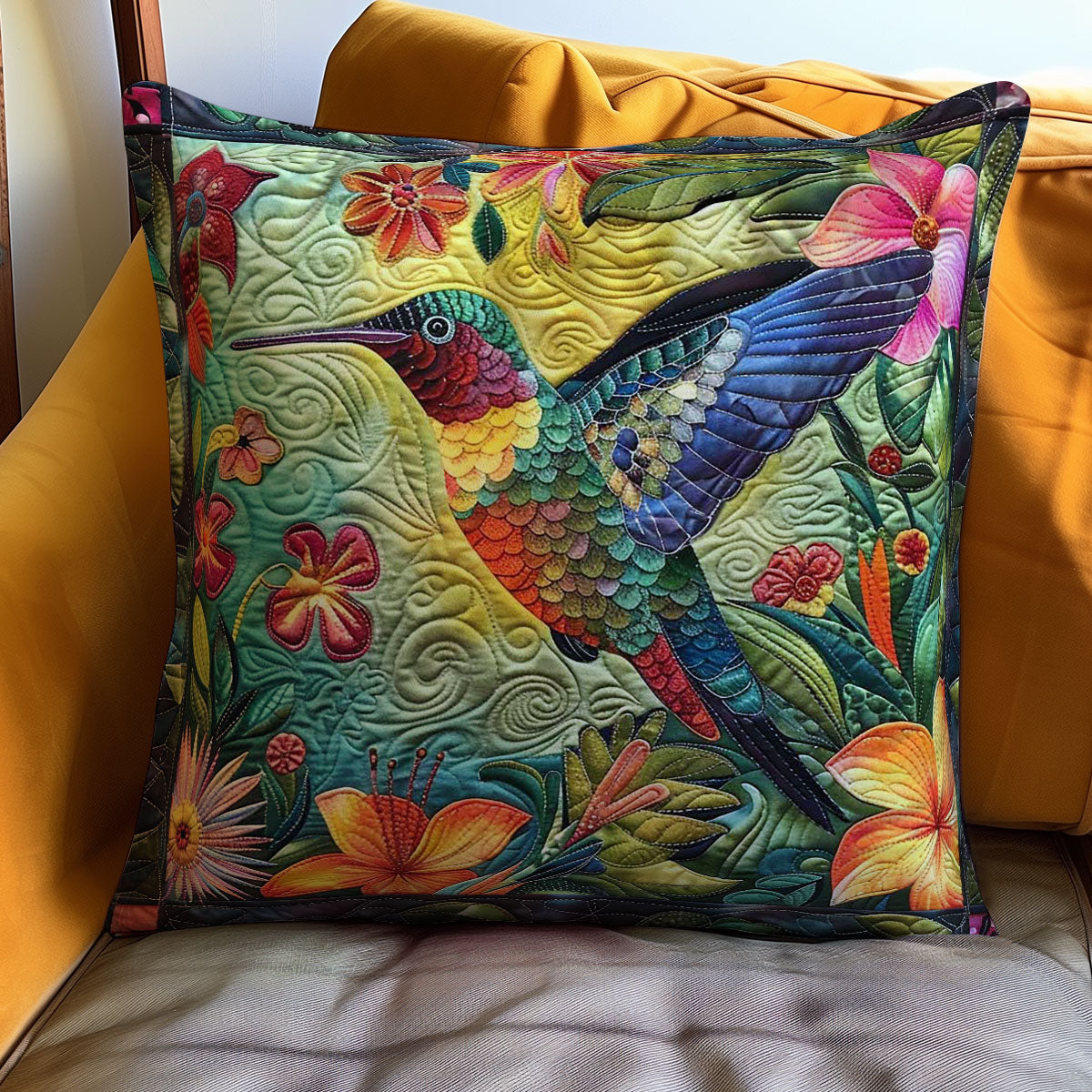 Hummingbird WJ2608035CL Quilt Pillow Case