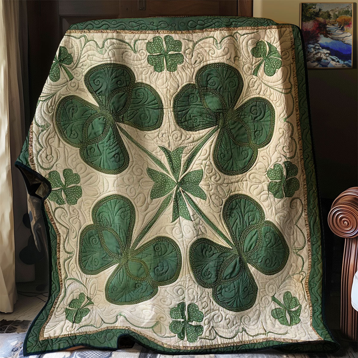 Irish Shamrock WJ2007031CL Quilt