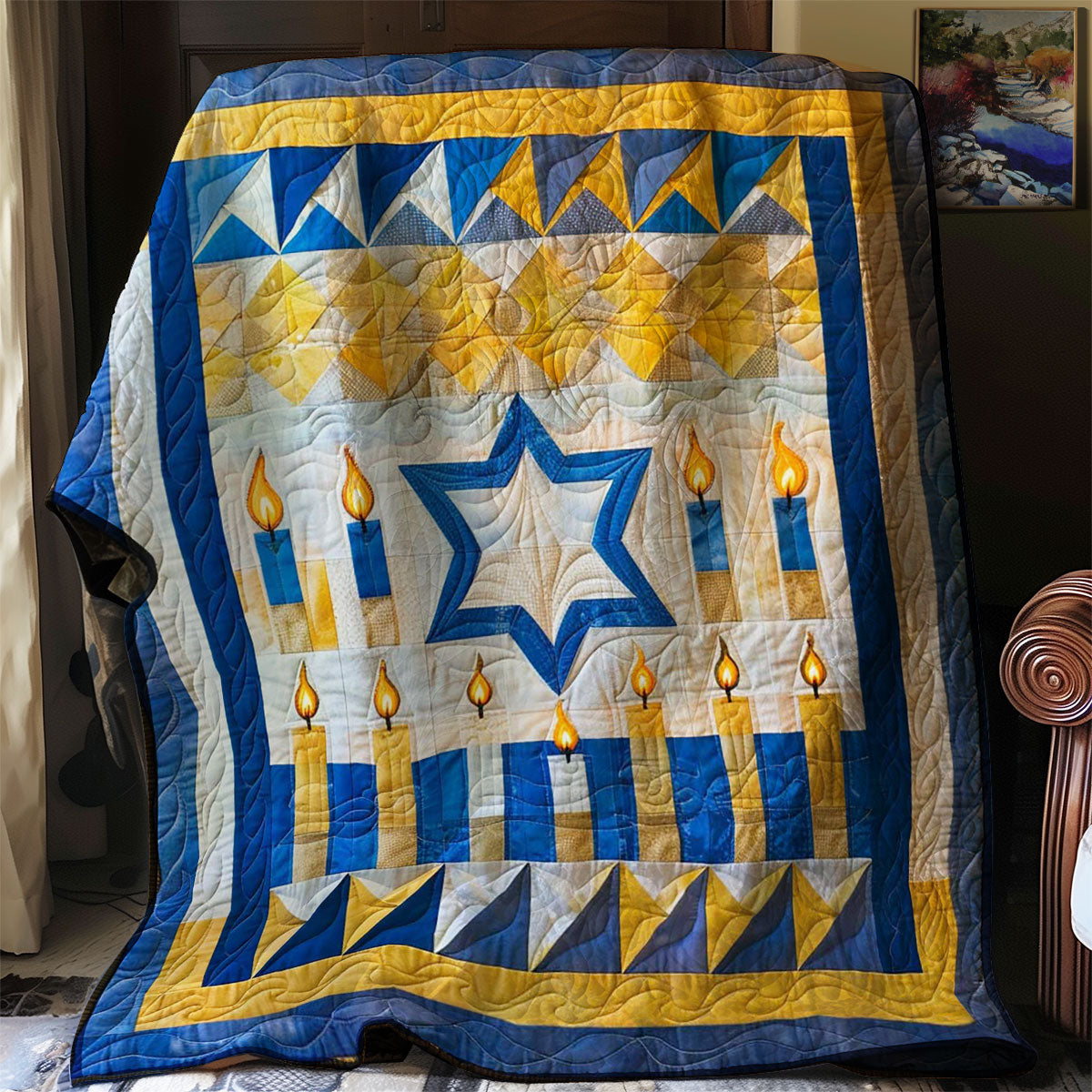 Jewish Hanukkah WJ2007033CL Quilt