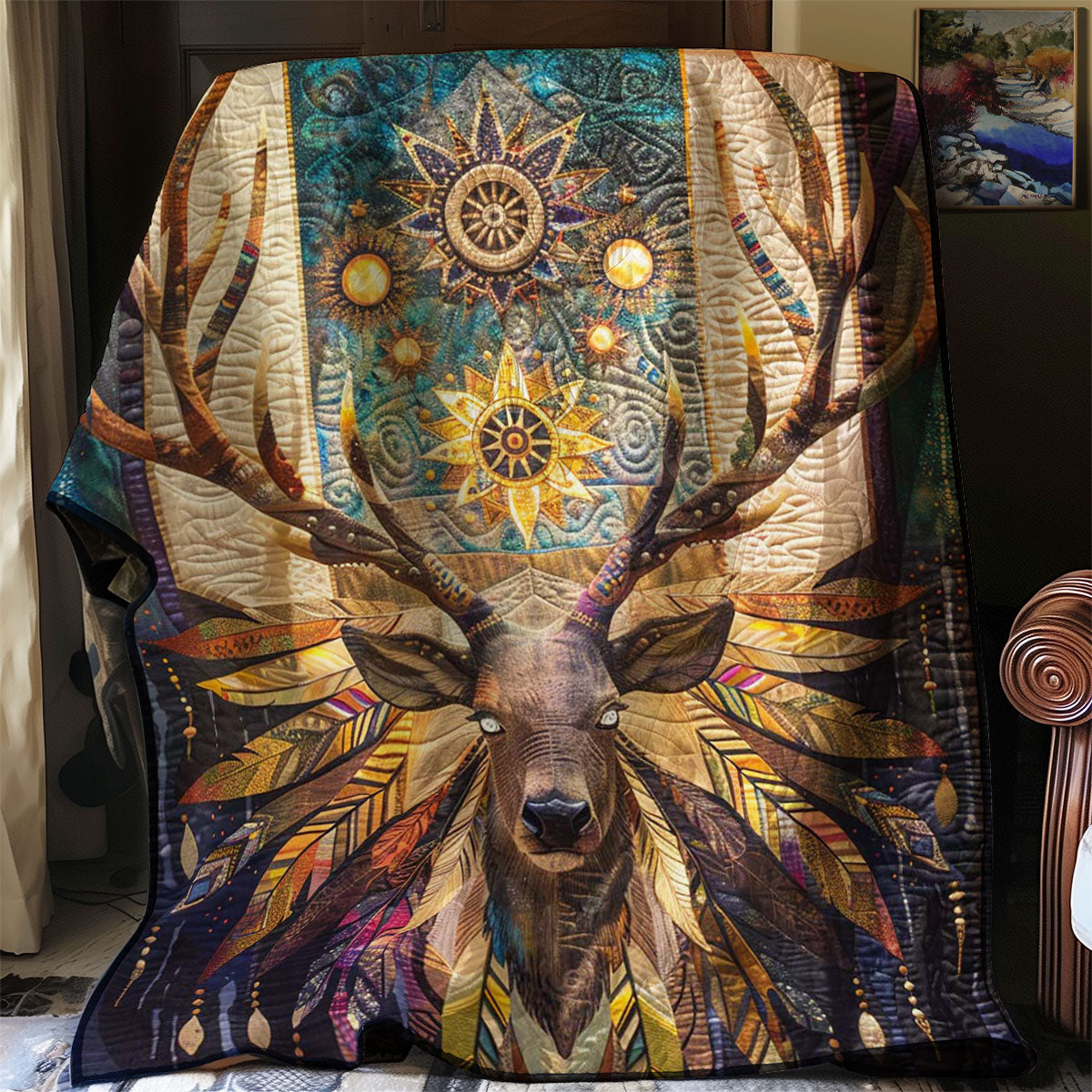 Moose Native American WJ1607010CL Quilt – Cozzyhomes