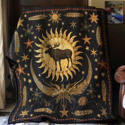 Moose Native American WJ1707016CL Quilt