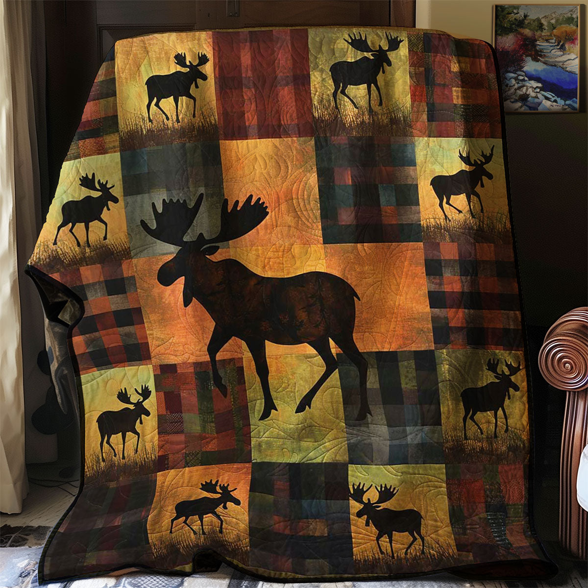 Moose Silhouettes WJ0507017CL Quilt