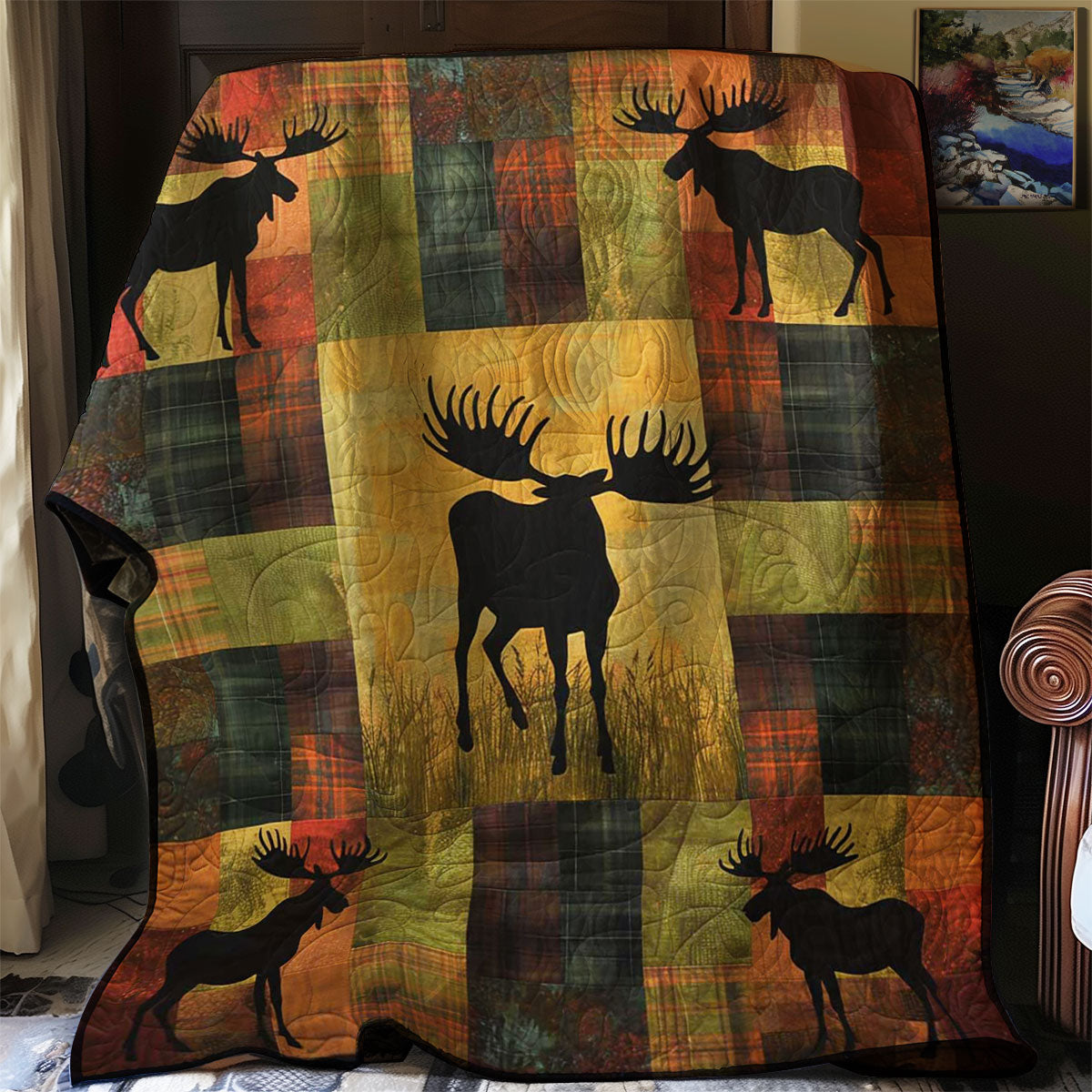 Moose Silhouettes WJ0507019CL Quilt
