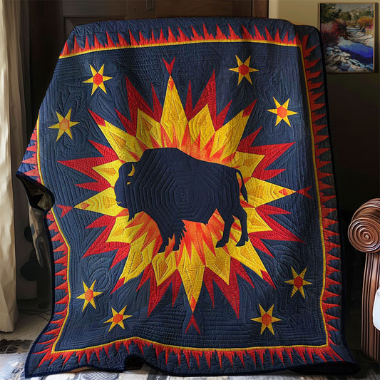 Native American Bison WJ2606013CL Quilt