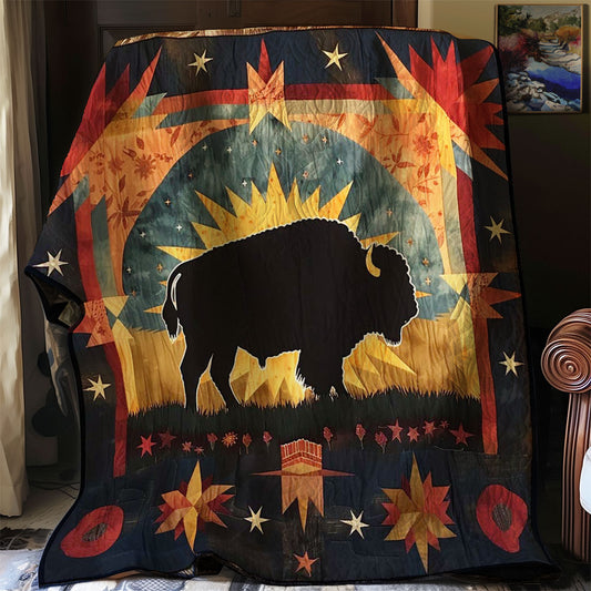 Native American Bison WJ2706012CL Quilt