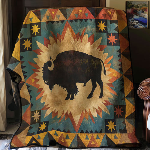 Native American Bison WJ2706013CL Quilt