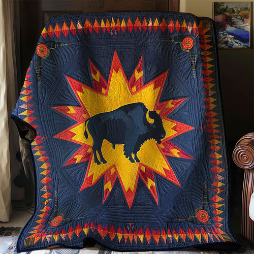 Native American Bison WJ2706014CL Quilt