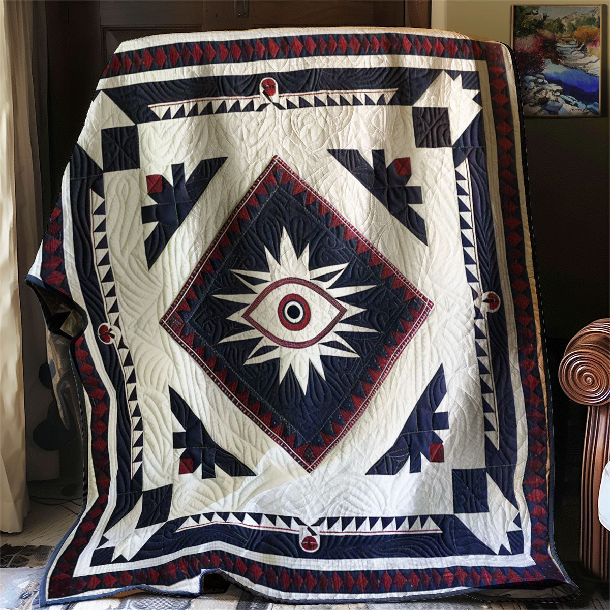 Native American Eye Shaman WJ1507019CL Quilt