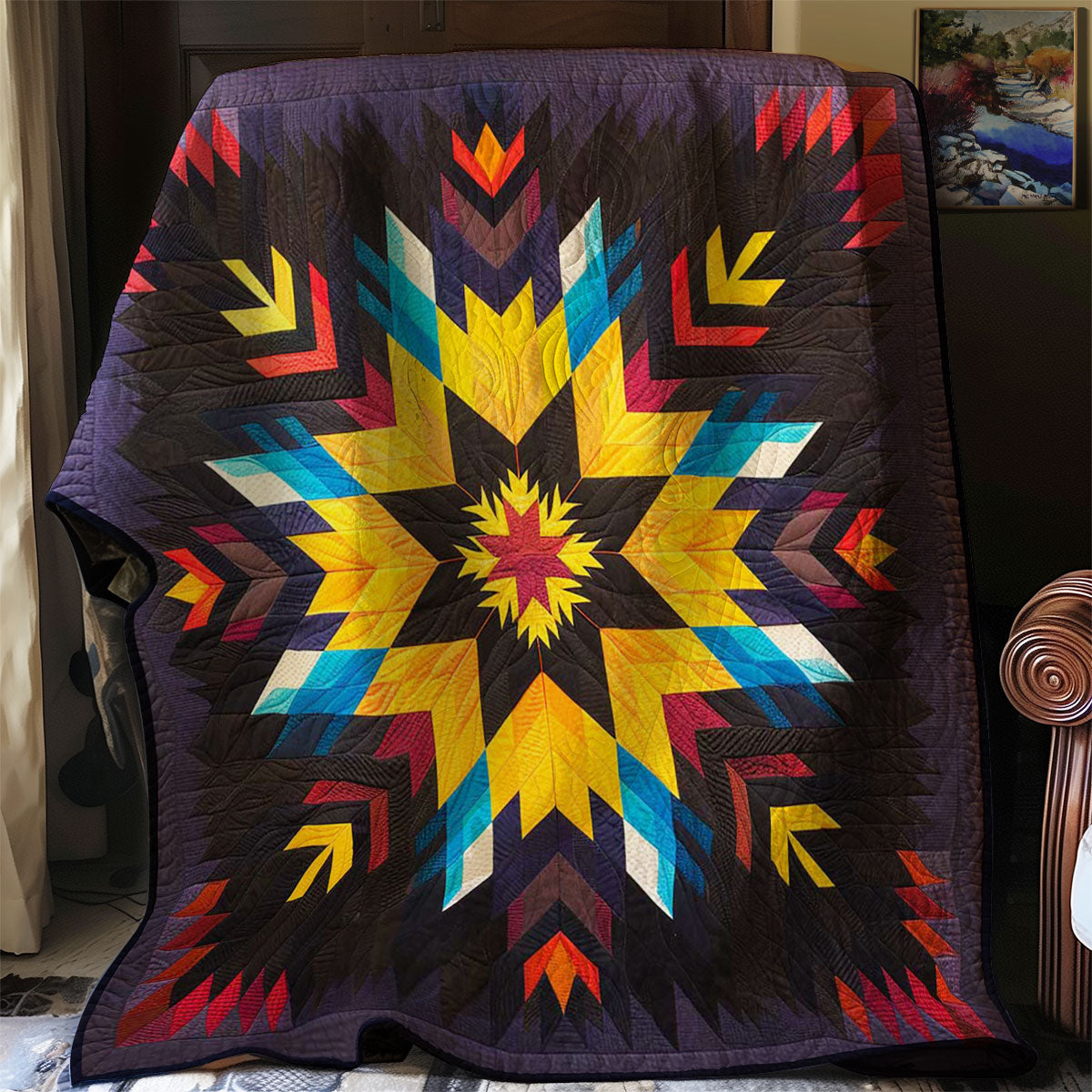 Native American Inspired Star WJ2506016CL Quilt