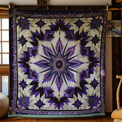 Native American Purple Star WJ1409017CL Quilt
