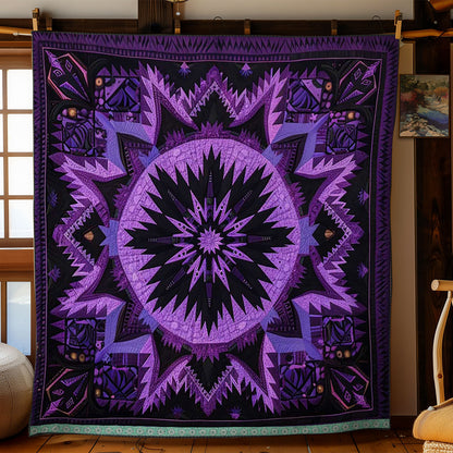 Native American Purple Star WJ1409018CL Quilt