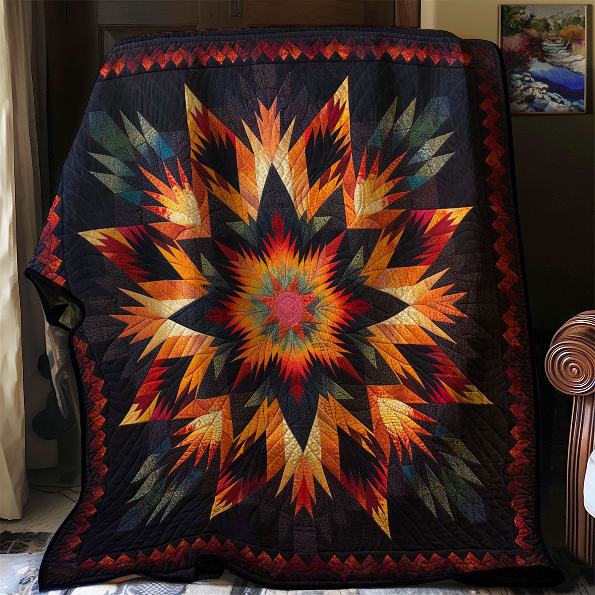 Native American Star WJ0307008CL Quilt