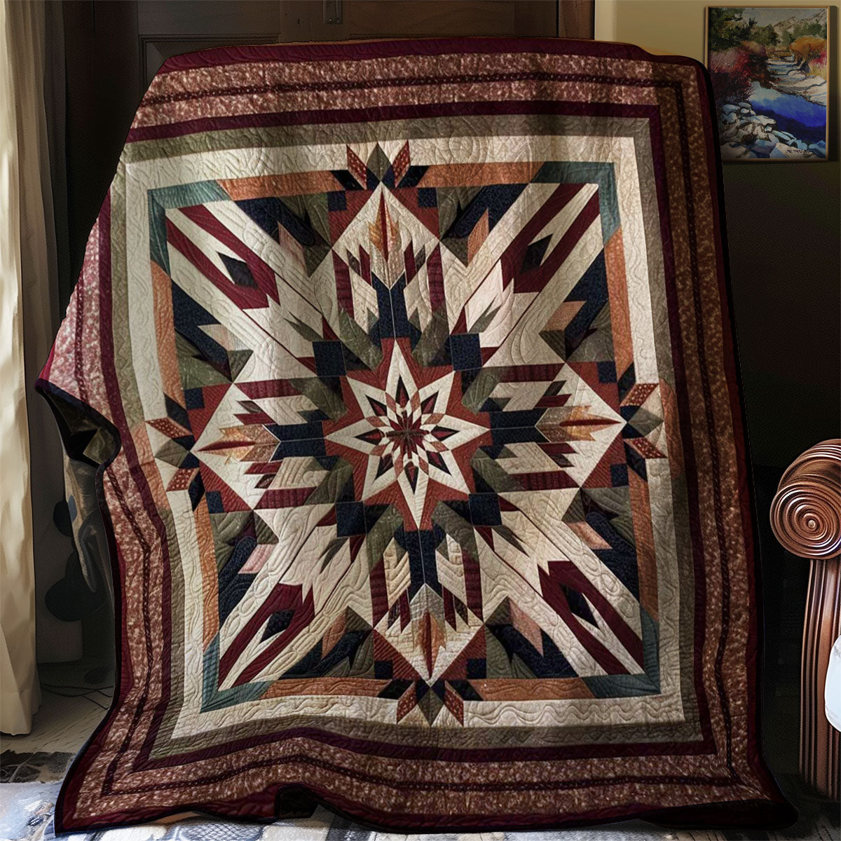 Native American Star WJ0407014CL Quilt