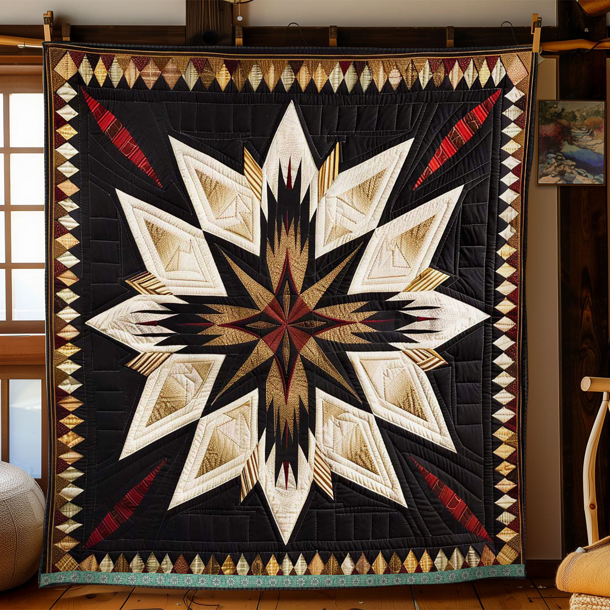 Native American Star WJ1709017CL Quilt