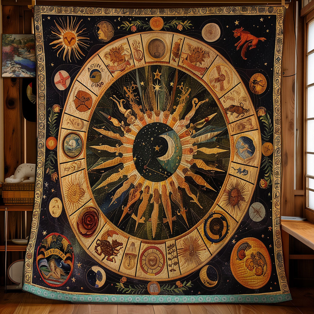 Native Zodiac Wheel WN1709045CL Quilt