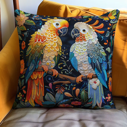 Parrot Couple WJ2708044CL Quilt Pillow Case