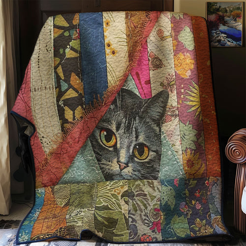 Peeking Cat WJ0108023CL Quilt