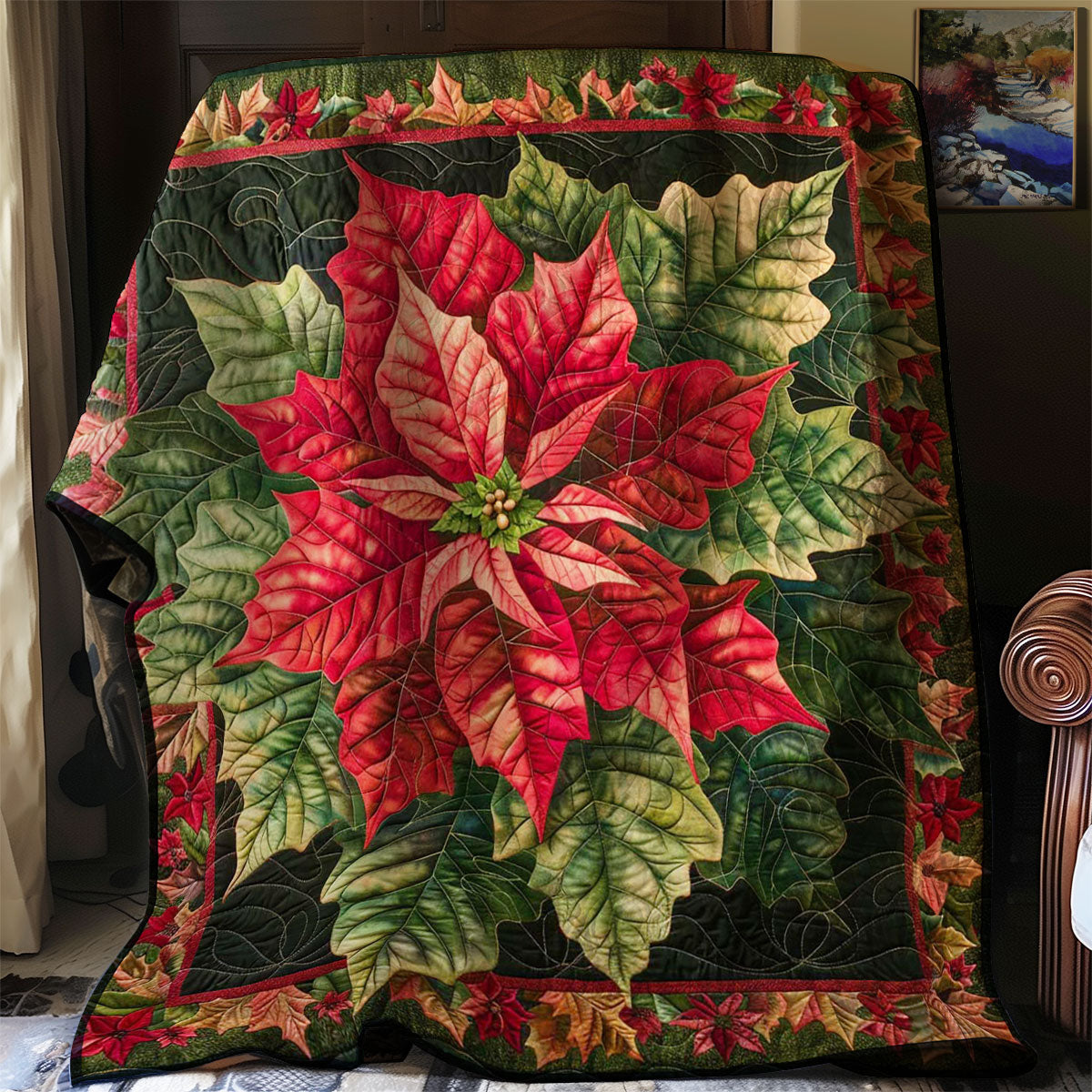 Poinsettia WJ1107012CL Quilt