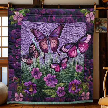 Purple Butterflies WJ1709020CL Quilt