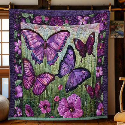 Purple Butterflies WJ1709021CL Quilt