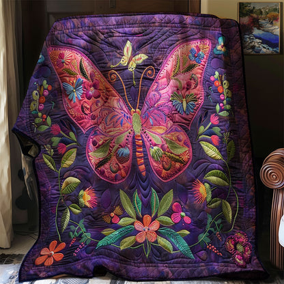 Purple Butterfly WJ1707017CL Quilt