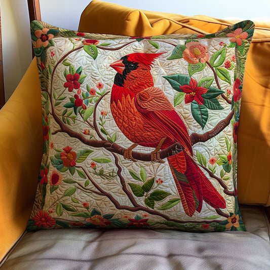 Red Cardinal WJ0208047CL Quilt Pillow Case