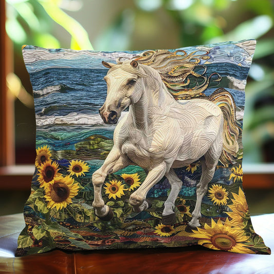 Running Horse WJ1009033CL Quilt Pillow Case