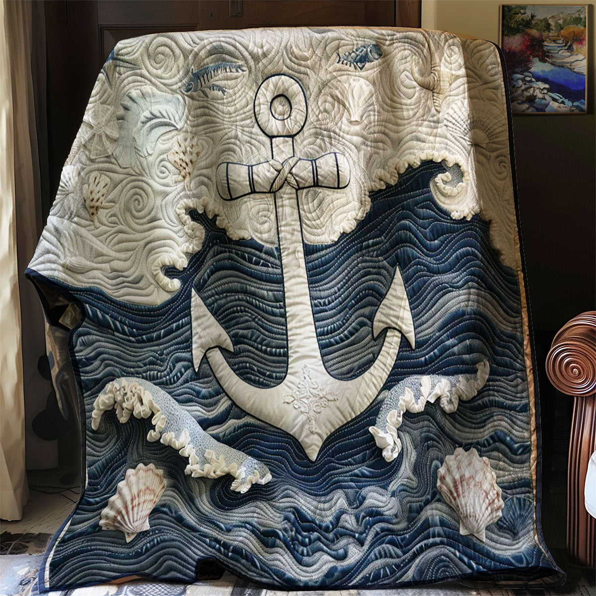 Sail Away Anchor WJ1907034CL Quilt