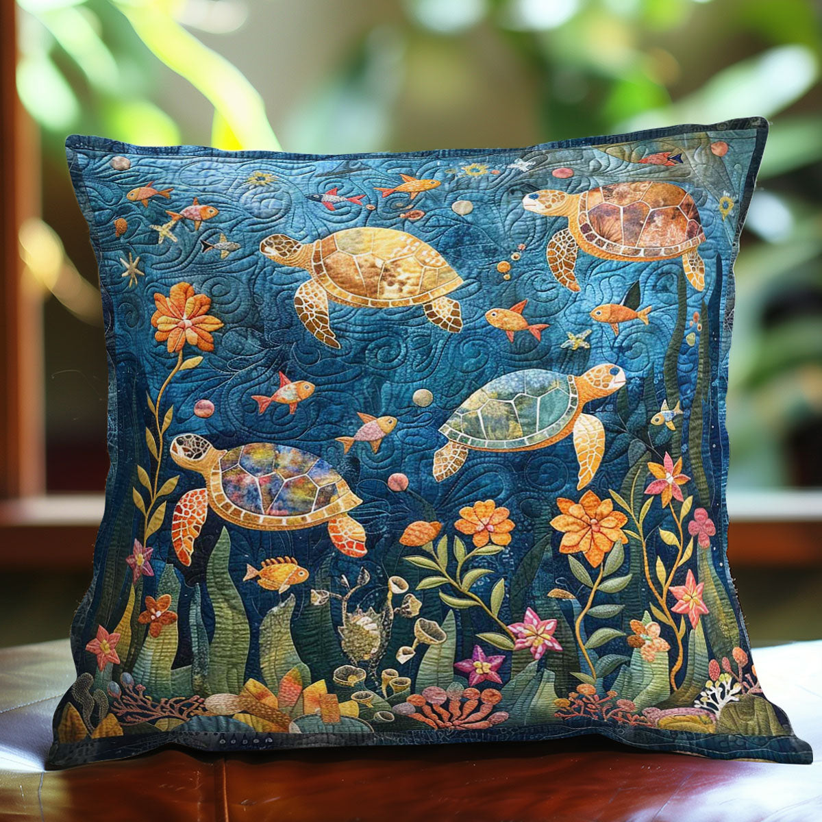 Sea Turtle WJ0509040CL Quilt Pillow Case