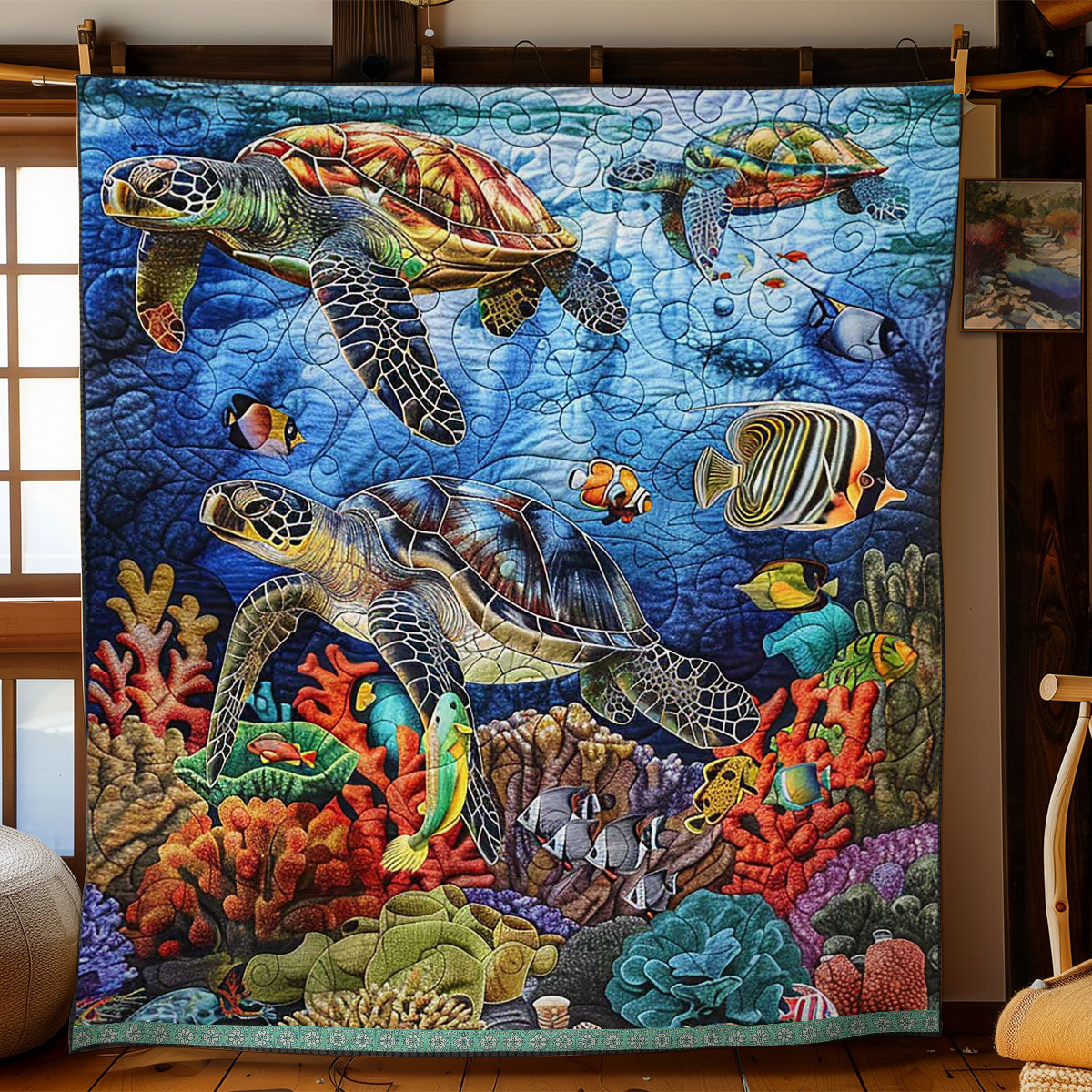 Sea Turtle WJ1609026CL Quilt