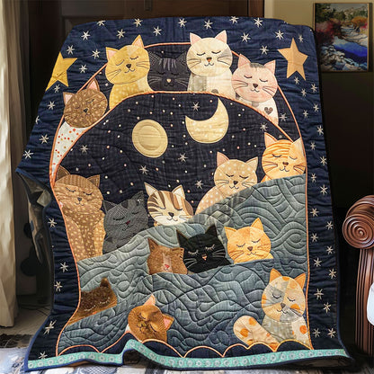 Sleeping Cat Over The Moon WJ1608021CL Quilt