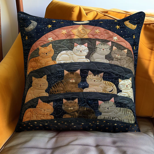 Sleeping Cat Over The Moon WJ2408037CL Quilt Pillow Case