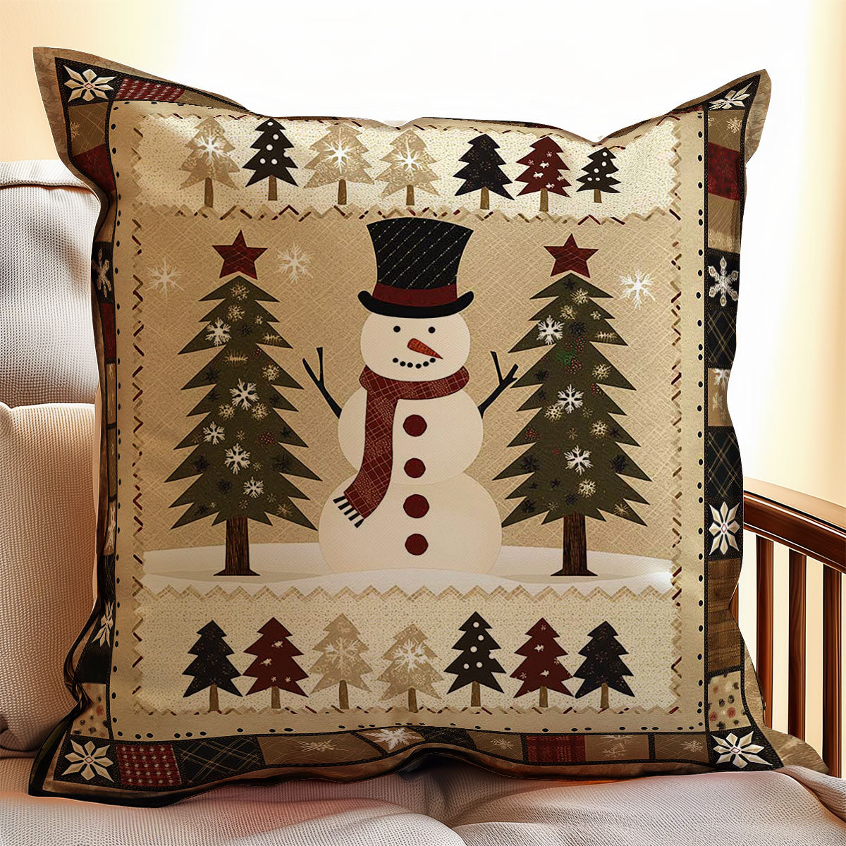 Snowman WJ1607026CL Quilt Pillow Case