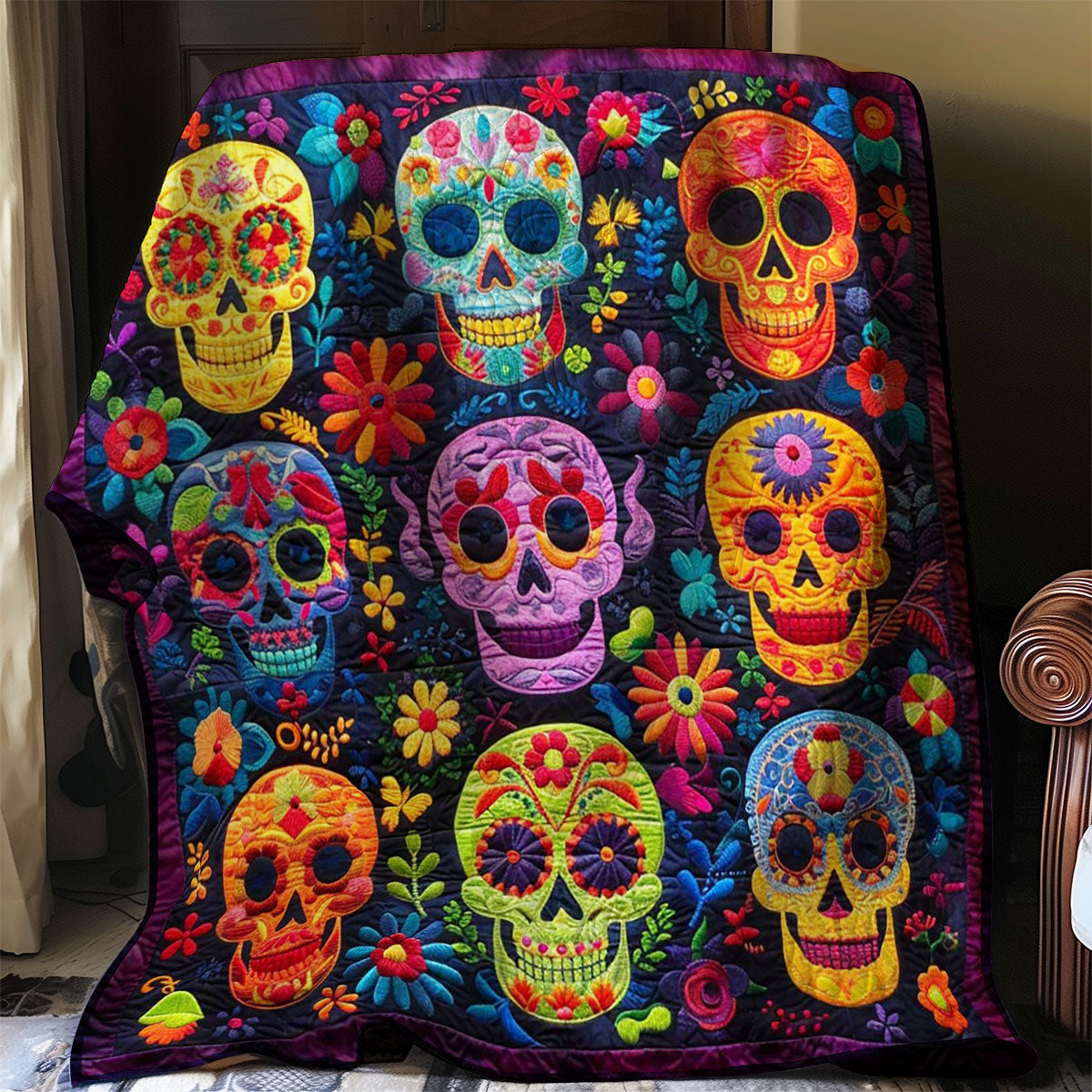 Sugar Skull WJ0306005CL Quilt