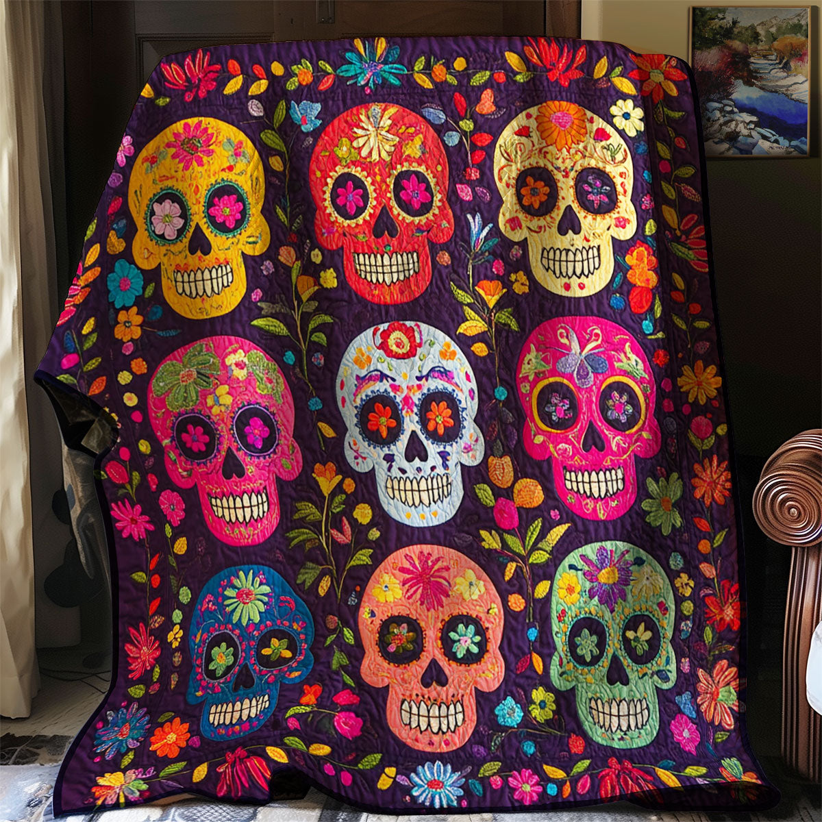 Sugar Skull WJ2103029CL Quilt